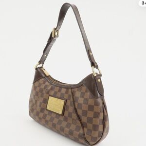 Brown Checkered Shoulder Bag